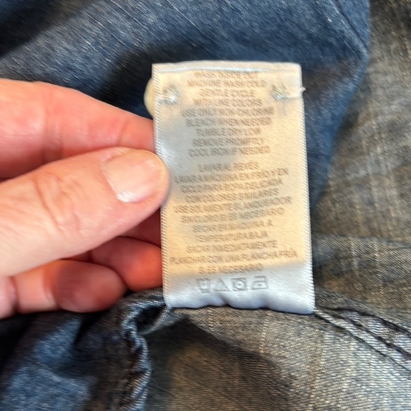 Adam Levin Men's Dark Wash Blue Denim Long Sleeve Button Down Casual Shirt Large - Picture 11 of 11